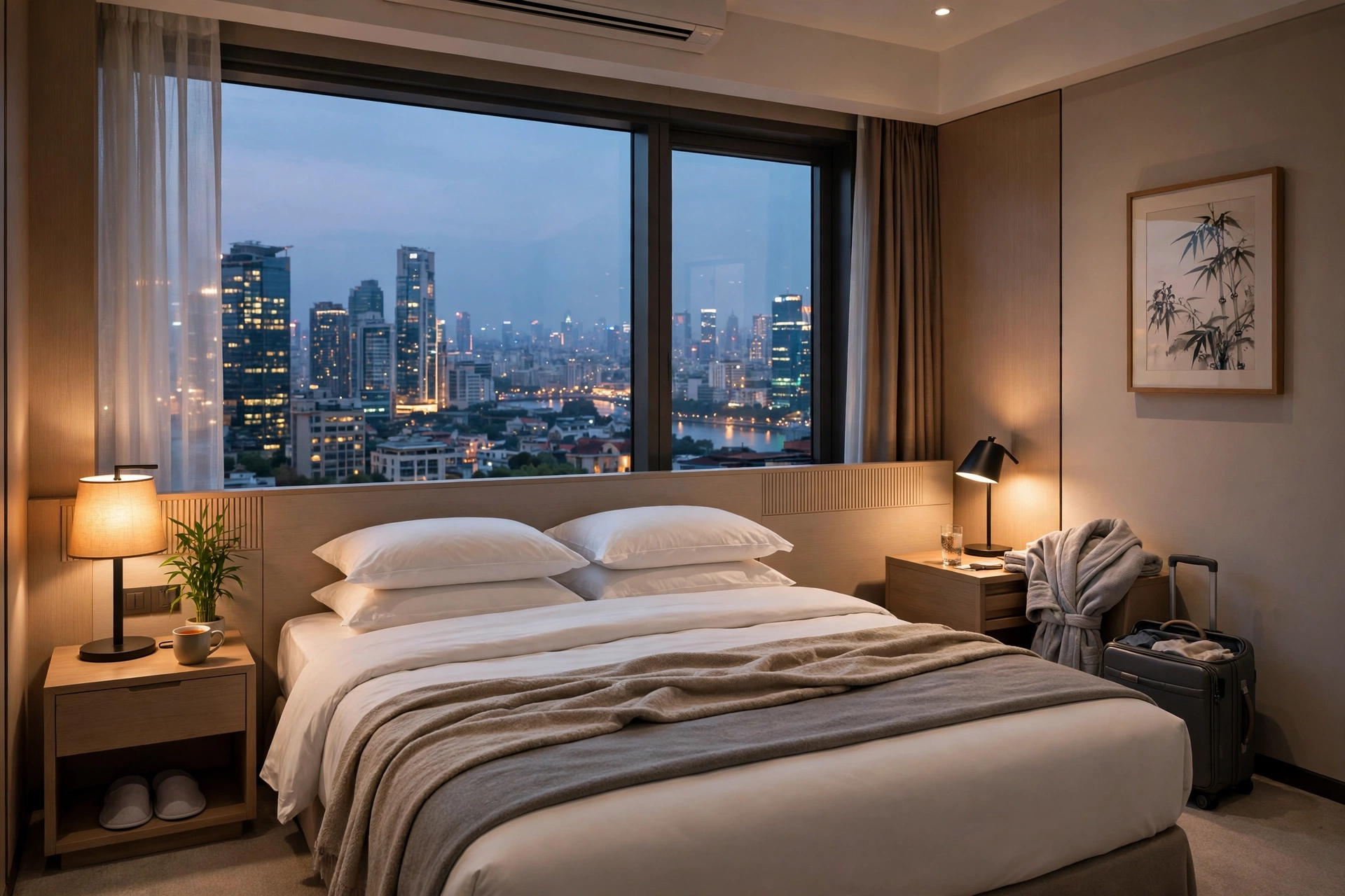 Comfortable hotel room in China
