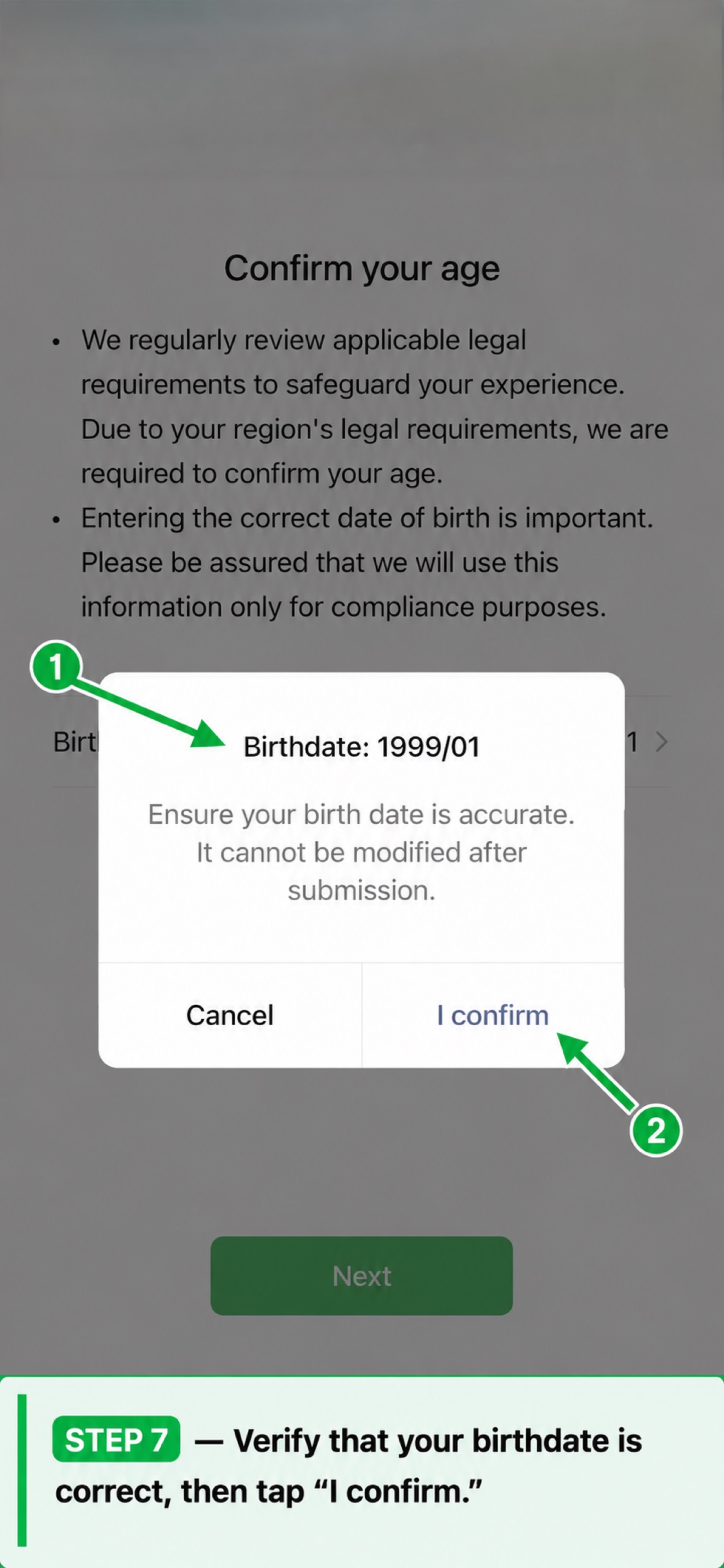 WeChat sign-up step 7